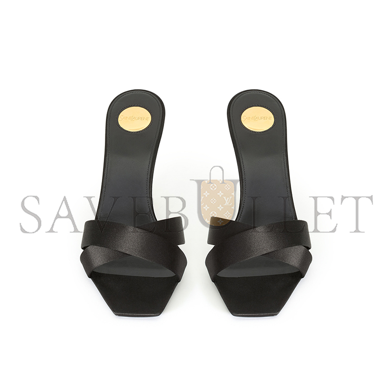 YSL OPYUM MULES IN SATIN CREPE 8189319QAB11000 YSL OPYUM MULES IN SATIN CREPE 8189319QAB11000